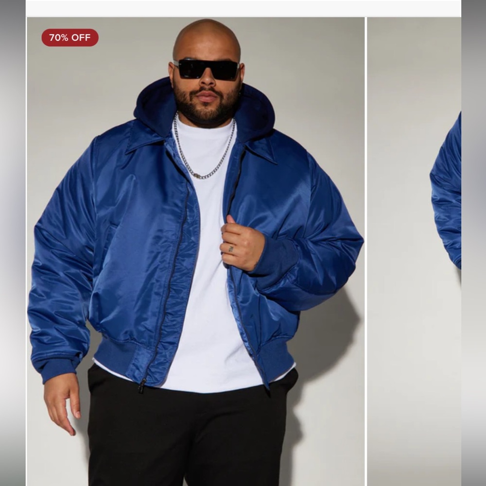 Men's Stylish Blue Bomber Jacket